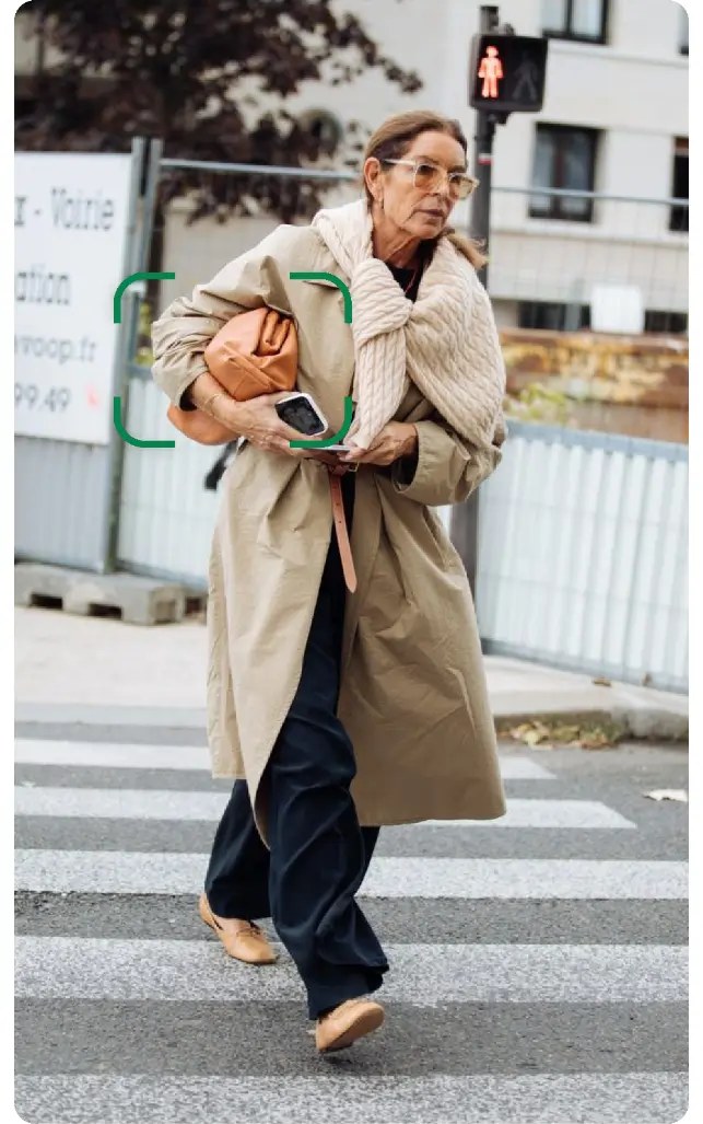 Visual search on a street-style look — Slouch bag