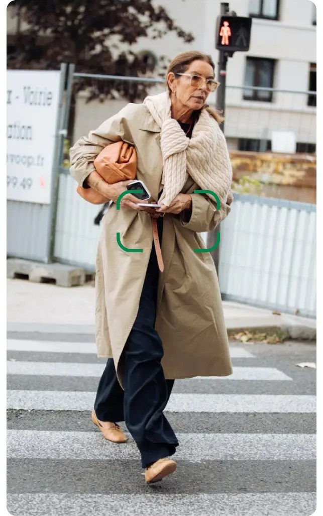 Visual search on a street-style look — Leather belt