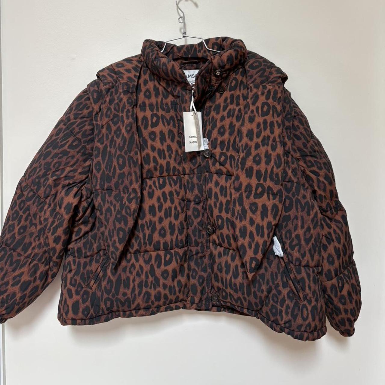 Leopard denim cargo