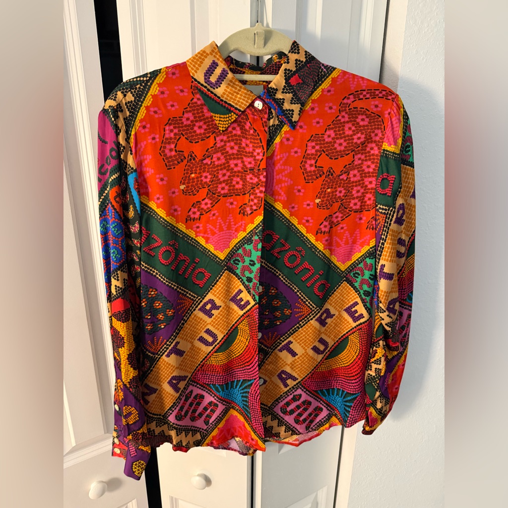 Amazônia print shirt, vintage