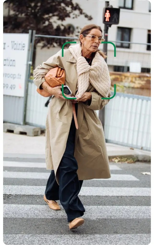 Visual search on a street-style look — Cable knit