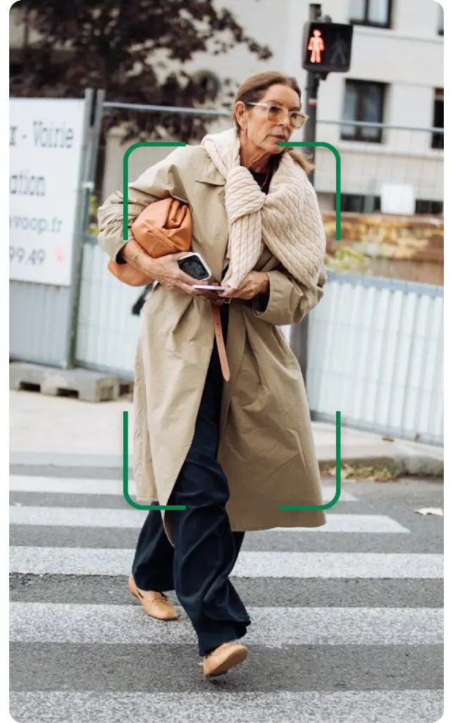 Visual search on a street-style look — Trench coat